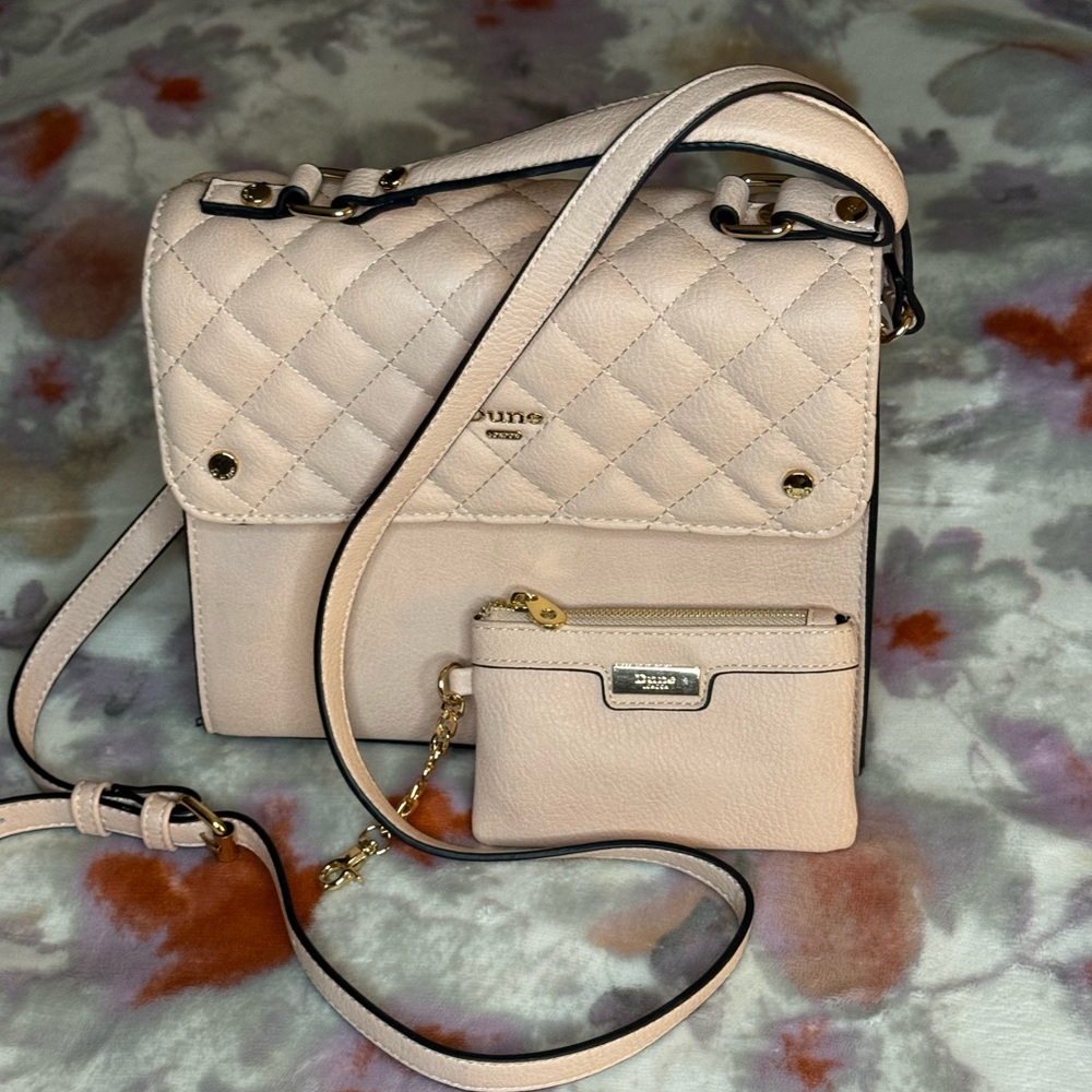 Dune London Blush Pink Medium Satchel Purse with Removable Coin Purse NWOT - Picture 7 of 11